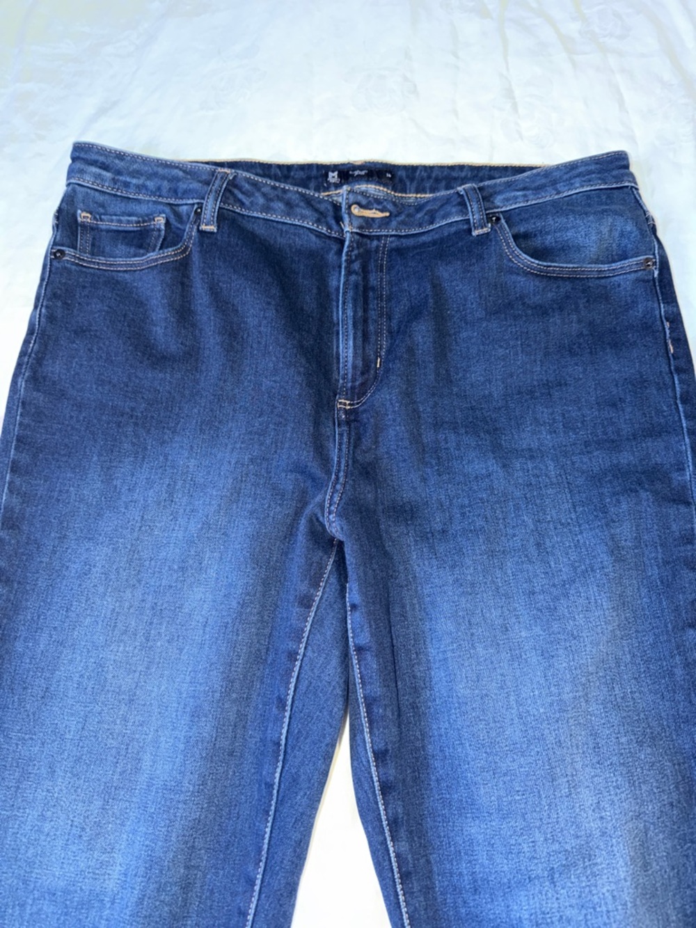 Members Mark Denim Blue Jeans straight leg women’s size 14